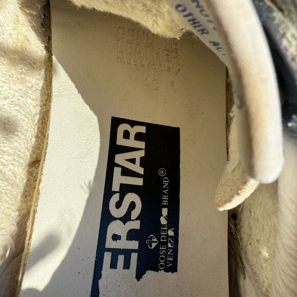 Golden Goose SUPERSTAR White Sky Blue Pink Glitter Limited Edition Sneakers 40 - Picture 7 of 7